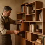 Librerie modulari create da artigiani locali: soluzioni versatili per spazi piccoli e irregolari