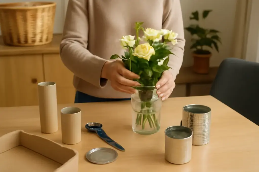 Come creare un centrotavola con materiali riciclati? Il modo furbo per arredare e risparmiare