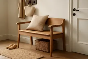 Panche in legno lavorato a mano per l’ingresso: comfort e stile in un solo complemento