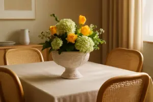 Centrotavola in ceramica lavorata a mano: scopri perché donano eleganza quotidiana alla sala da pranzo