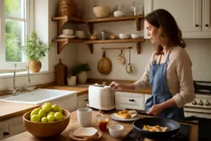 Cosa caratterizza una cucina in stile country chic? Gli arredi che semplificano la vita quotidiana