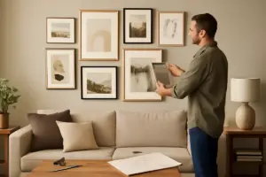 Come si realizza una parete gallery in salotto? I segreti per un effetto ordinato e personale