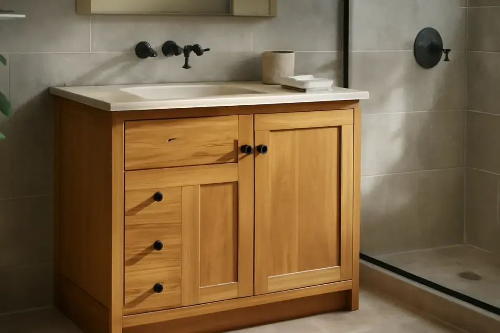 Armadietti da bagno artigianali: scegli materiali che resistono davvero all’umidità
