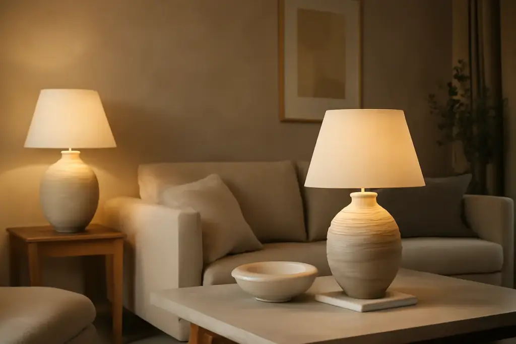 Lampade in ceramica artigianale: come illuminano e decorano la tua zona living