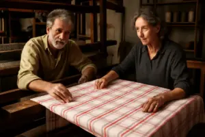 Come nasce una tovaglia tessuta a mano? Il racconto degli artigiani che custodiscono la tradizione